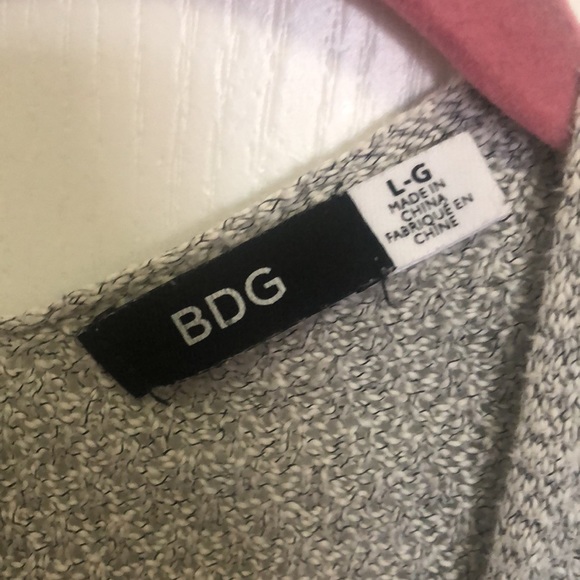 Urban Outfitters BDG grey & black open cardigan Large - Picture 2 of 2